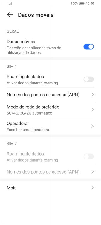 Prima Nomes dos pontos de acesso (APN).