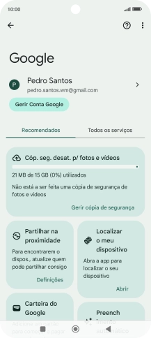 Prima Localizar o meu dispositivo.