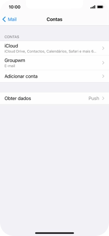 Prima o nome na conta de e-mail que acabou de criar.