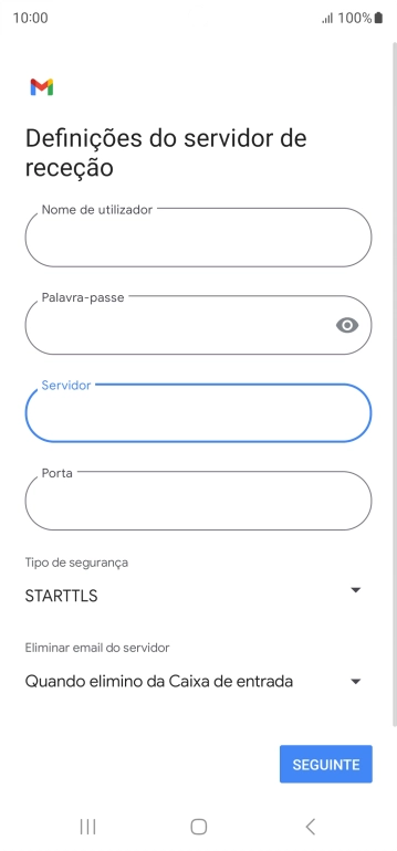 Prima Porta e insira 995.