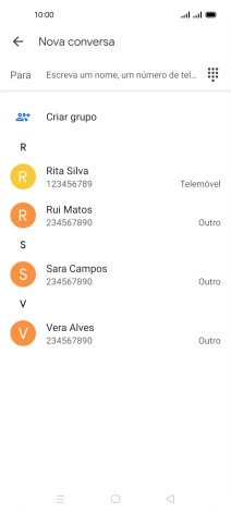 Prima o campo junto a 