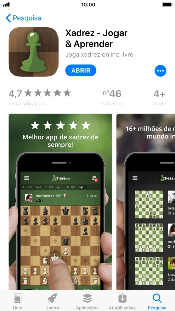 Prima a tecla de início para terminar e voltar ao ecrã inicial.