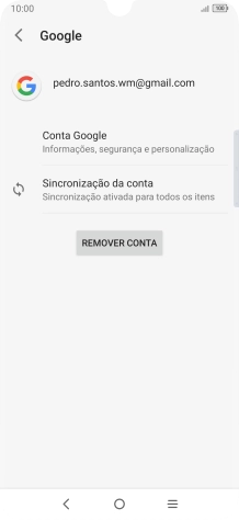 Prima Sincronização da conta.