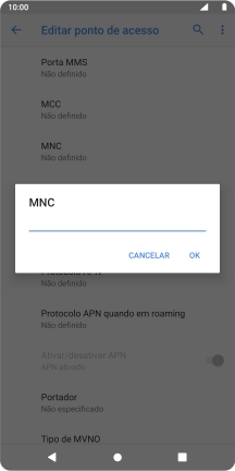 Introduza 01 e prima OK.