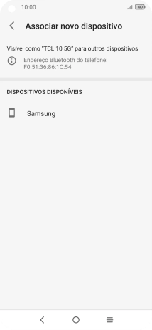 Prima o dispositivo Bluetooth pretendido e siga as indicações no ecrã para emparelhar o dispositivo pretendido com o telefone.