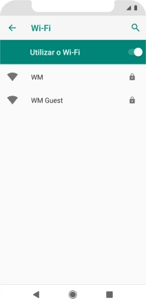 Prima a rede Wi-Fi pretendida.