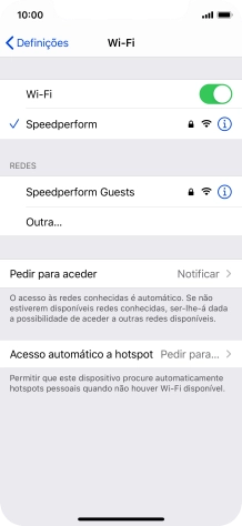 Para voltar ao ecrã inicial, deslize o dedo de baixo para cima a partir da base do ecrã.