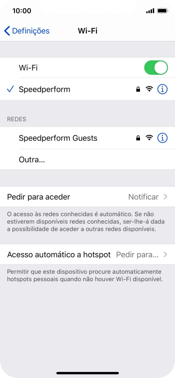 Para voltar ao ecrã inicial, deslize o dedo de baixo para cima a partir da base do ecrã.