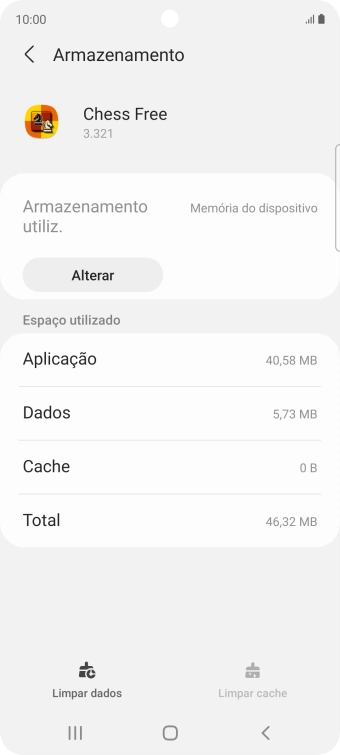 Prima a tecla de início para terminar e voltar ao ecrã inicial.
