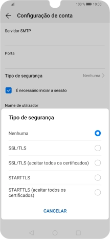 Prima Nenhuma para desativar a função.
