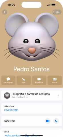 Para voltar ao ecrã inicial, deslize o dedo de baixo para cima a partir da base do ecrã.