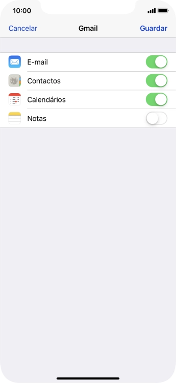 Se o ecrã mostrar esta imagem, a sua conta foi identificada e configurada automaticamente. Siga as indicações no ecrã para introduzir informações adicionais e concluir a configuração.