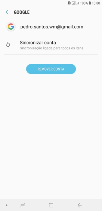 Prima Sincronizar conta.