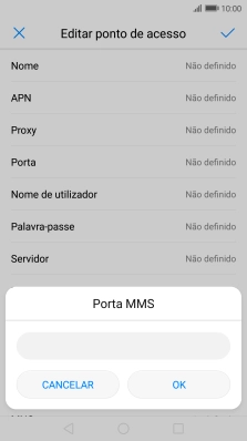 Introduza 80 e prima OK.