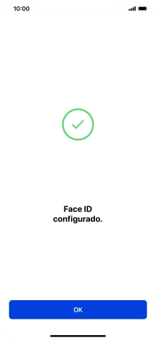 Prima OK. Se ainda não tiver escolhido um código de bloqueio do telefone, introduza um código à escolha duas vezes de seguida.