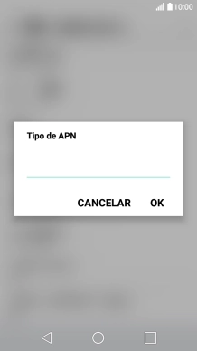 Introduza default e prima OK.