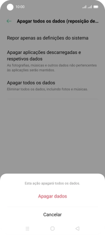 Prima Apagar dados.