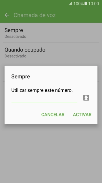 Introduza 123 e prima ACTIVAR.