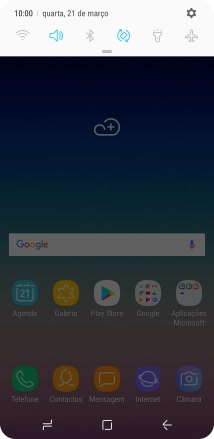 Prima o ícone de definições.