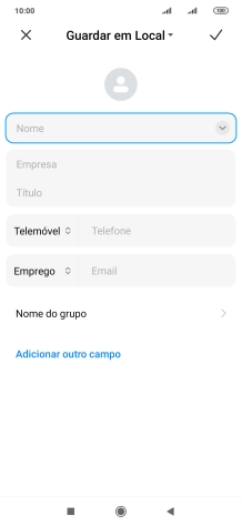 Prima a lista suspensa junto a 