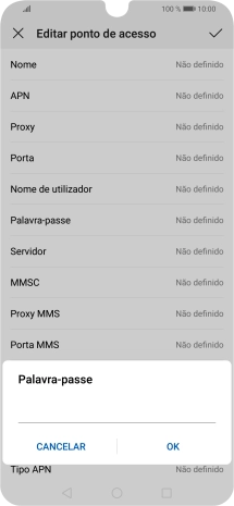 Introduza vodafone e prima OK.