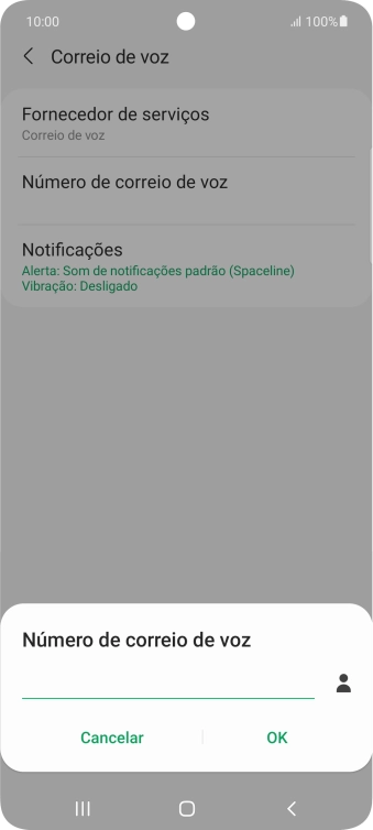 Introduza 123 e prima OK.