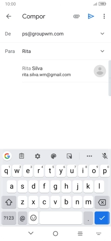 Prima o contacto pretendido.
