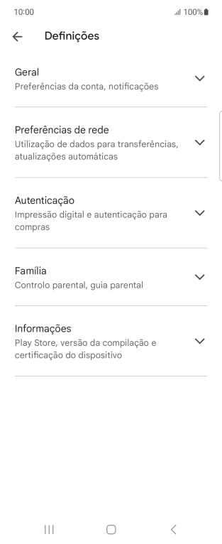 Prima Preferências de rede.