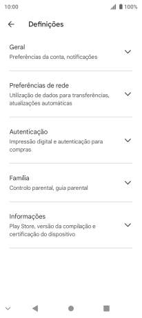 Prima Preferências de rede.