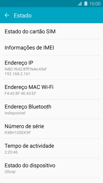 Prima Informações de IMEI.