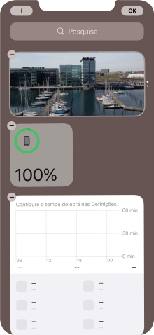 Prima o ícone para adicionar.