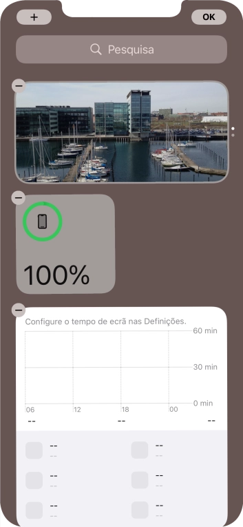 Prima o ícone para adicionar.