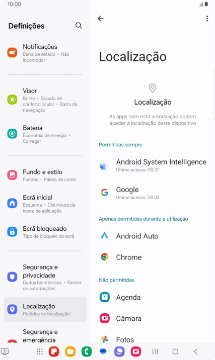 Prima a app pretendida.