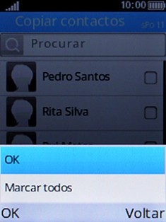 Escolha Marcar todos.