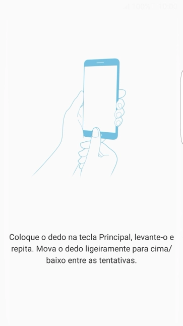 Siga as indicações no ecrã para adicionar a sua impressão digital.
