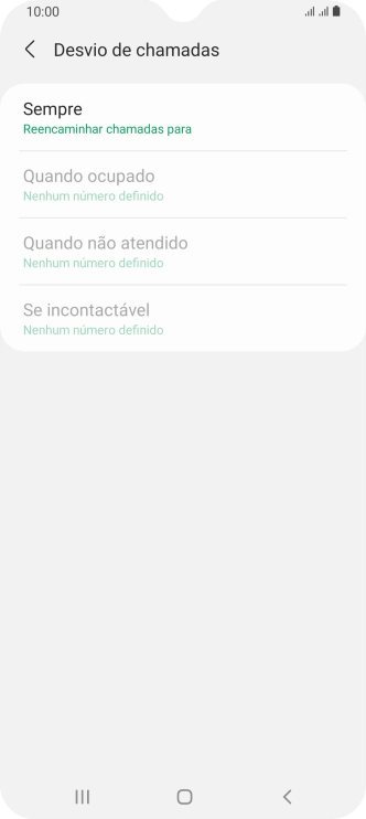 Prima o tipo de desvio pretendido.