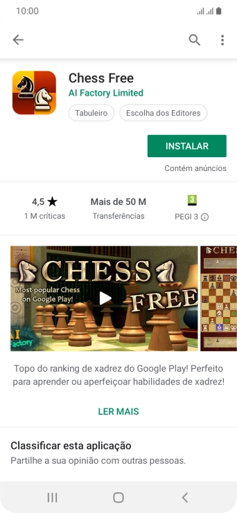Prima INSTALAR e siga as indicações no ecrã para instalar a app.