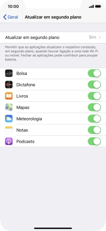 Prima Atualizar em segundo plano.