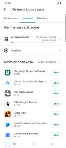 Prima a app pretendida.