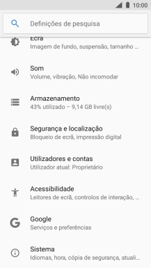 Prima Utilizadores e contas.