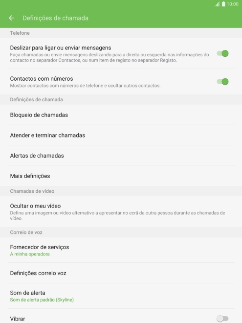 Prima Definições correio voz.