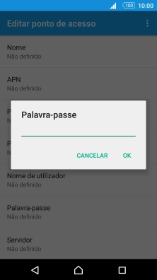 Introduza vodafone e prima OK.