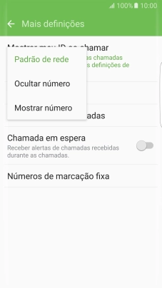Prima Mostrar número para ativar a visualização do seu número.