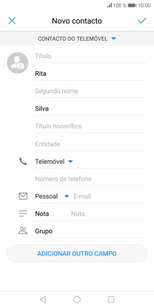 Prima Número de telefone e introduza o número de telefone.