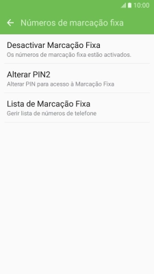 Prima Desactivar Marcação Fixa para desativar a marcação permitida.