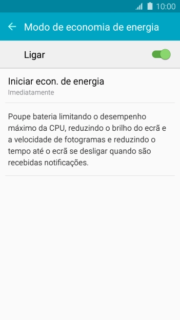 Prima a tecla de início para terminar e voltar ao ecrã inicial.