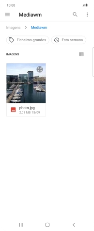 Prima o ficheiro pretendido.