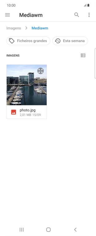 Prima o ficheiro pretendido.