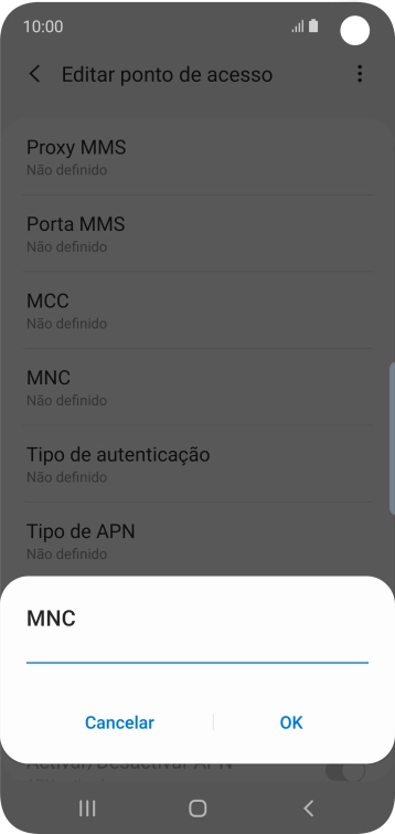 Introduza 01 e prima OK.