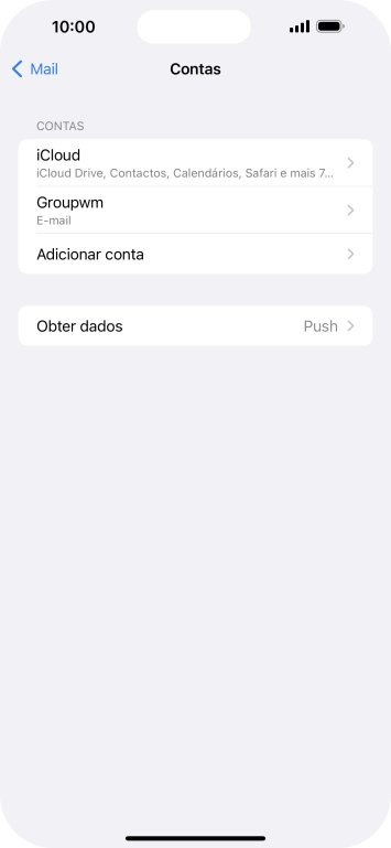 Prima o nome na conta de e-mail que acabou de criar.